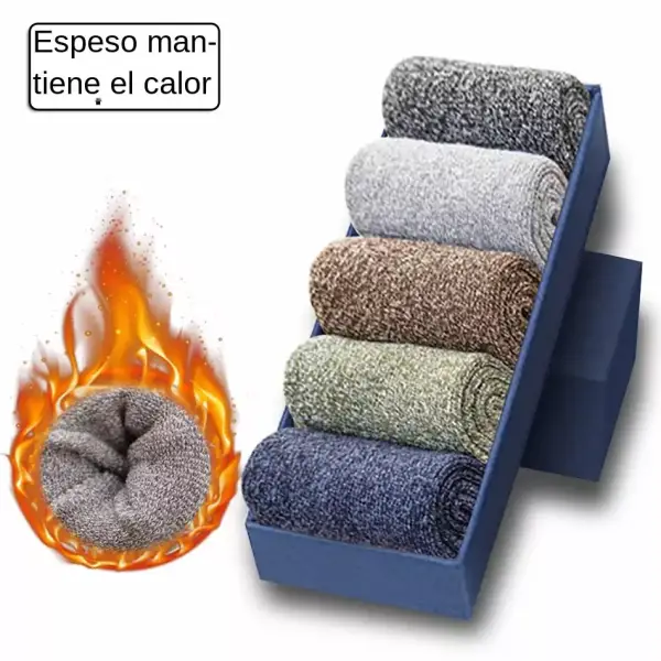 Calcetines de lana gruesa para hombre pack 5 pares Calcetines de lana gruesa para hombre pack 5 pares