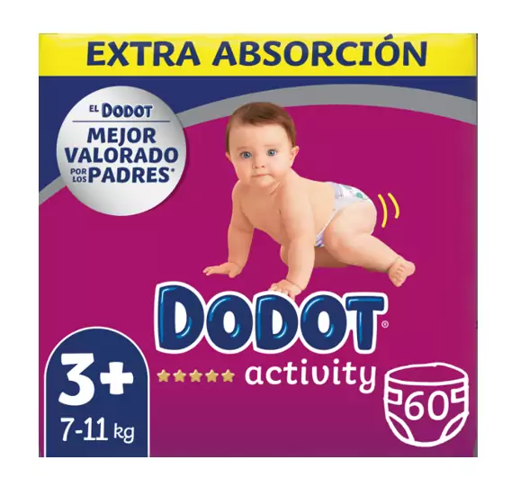 Dodot Activity extra Pañales Bebé tallas 3-6 Dodot Activity extra Pañales Bebé tallas 3-6