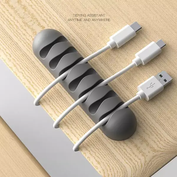 Organizador de cables silicona 7 clips Organizador de cables silicona 7 clips
