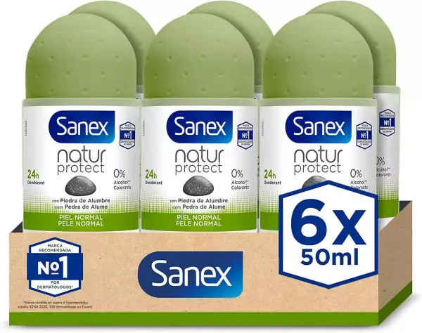 Pack de 18 desodorantes Unisex Sanex Natur Protect Pack de 18 desodorantes Unisex Sanex Natur Protect
