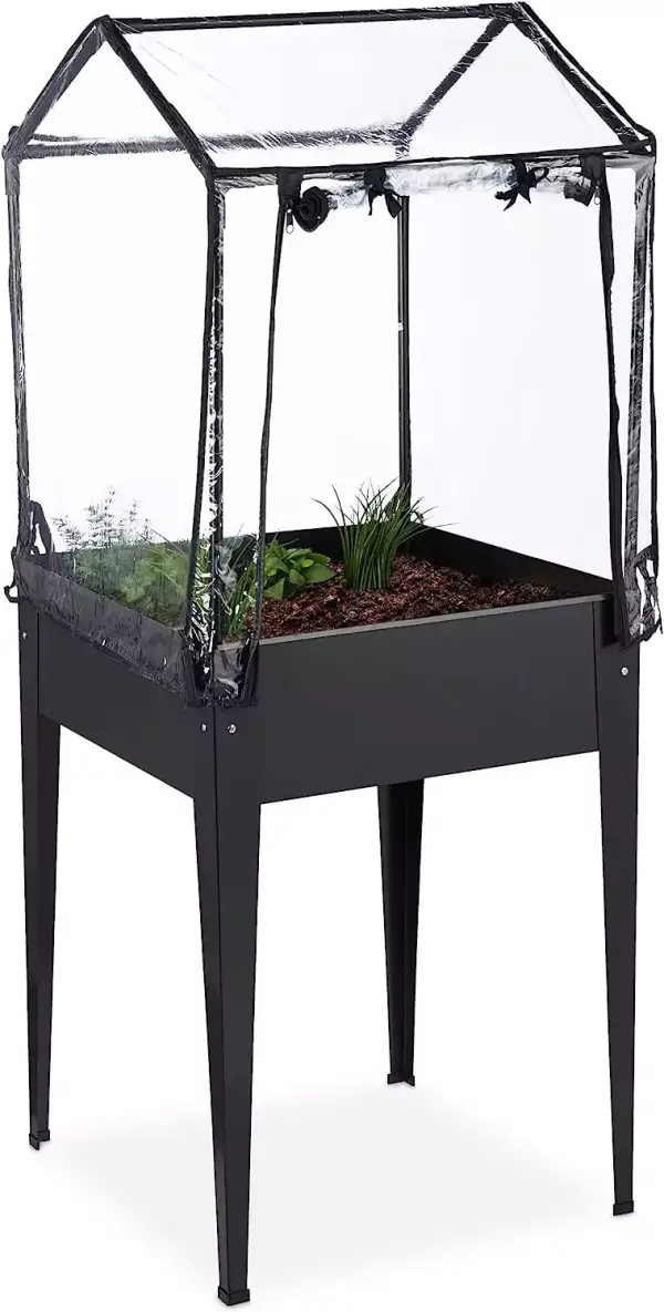 Mesa de cultivo con cubierta invernadero 154x61x61cm Mesa de cultivo con cubierta invernadero 154x61x61cm