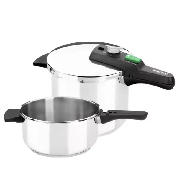 Set 2 ollas express Monix Quick 4-6 litros inox Set 2 ollas express Monix Quick 4-6 litros inox