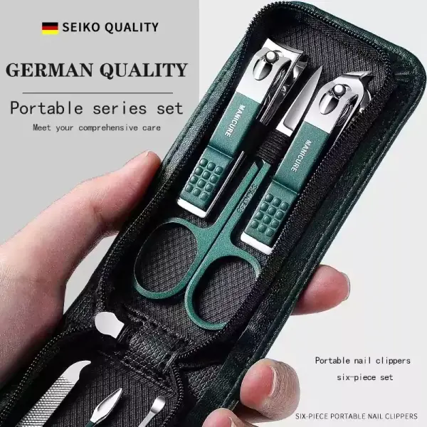 Set de 6 piezas de manicura unisex con estuche de transporte Set de 6 piezas de manicura unisex con estuche de transporte