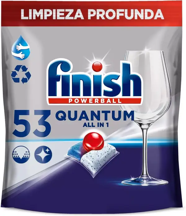 Finish Powerball Quantum All in 1 Pastillas para el Lavavajillas 53 pastillas Finish Powerball Quantum All in 1 Pastillas para el Lavavajillas 53 pastillas