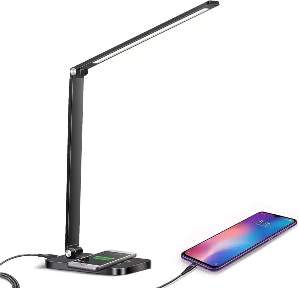 Lámpara de escritorio LED + cargador inalámbrico Lámpara de escritorio LED + cargador inalámbrico