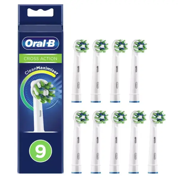 Oral-B Cross Action cabezal de recambio pack de 9 unidades Oral-B Cross Action cabezal de recambio pack de 9 unidades