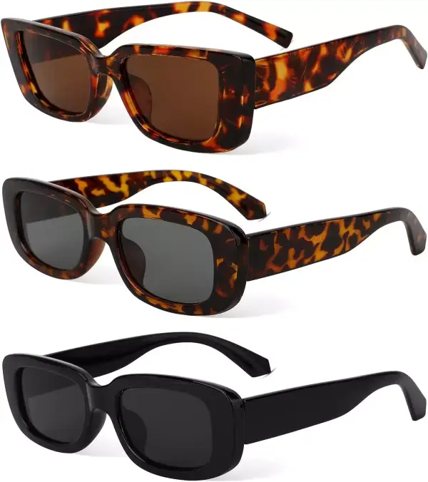 Pack 3 Gafas de sol rectangulares vintage Pack 3 Gafas de sol rectangulares vintage