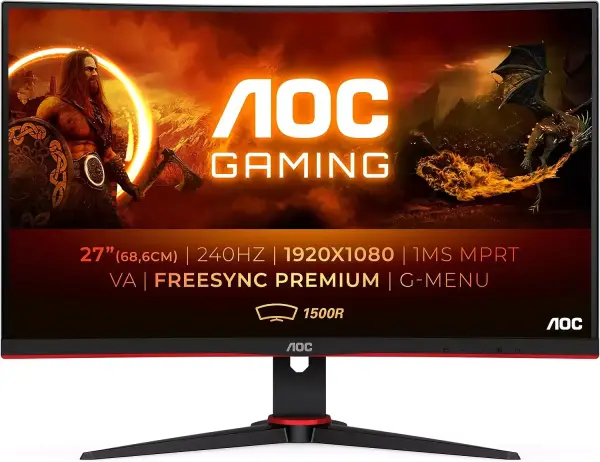 Monitor gaming AOC 27" FHD 240Hz curvo Monitor gaming AOC 27" FHD 240Hz curvo
