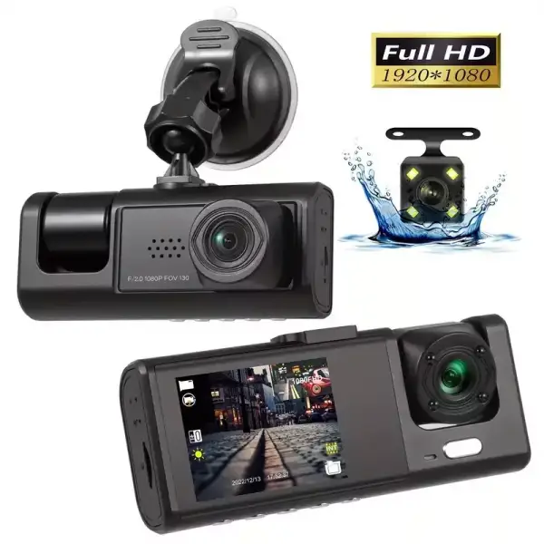 Dashcam DVR HD 1080P de 3 canales Dashcam DVR HD 1080P de 3 canales