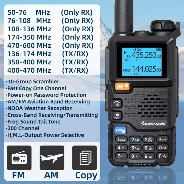 Quansheng-walkie-talkie portátil UV 5R Plus Quansheng-walkie-talkie portátil UV 5R Plus