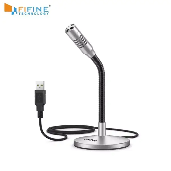 FIFINE Mini micrófono USB de cuello de cisne FIFINE Mini micrófono USB de cuello de cisne