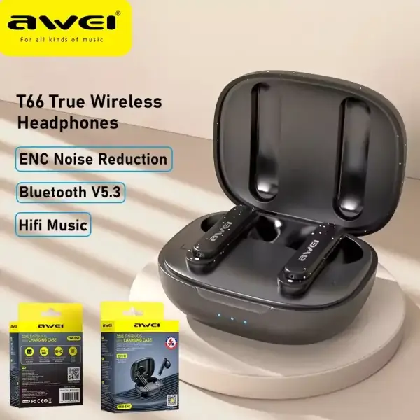 Auriculares inalámbricos Awei T66 BT 5.3 Auriculares inalámbricos Awei T66 BT 5.3