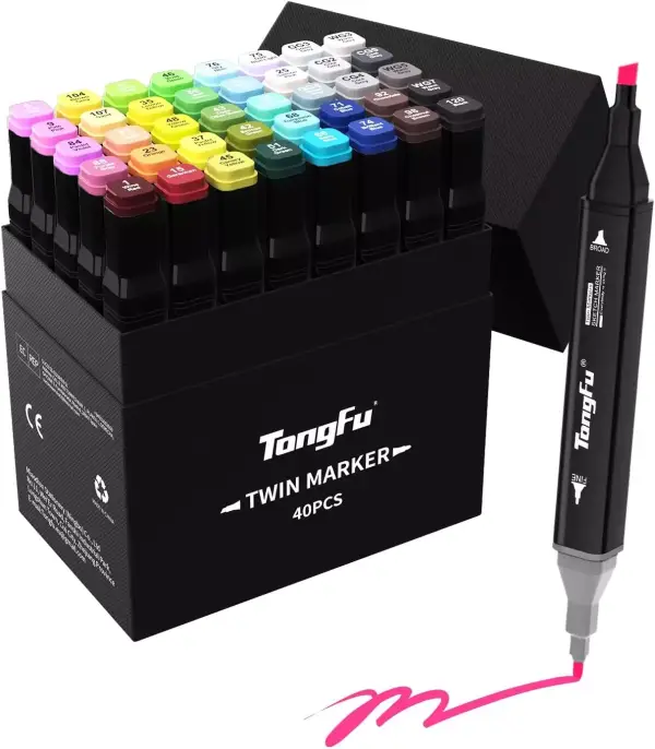 Pack de 40 rotuladores de colores doble punta Pack de 40 rotuladores de colores doble punta