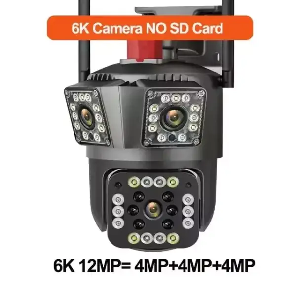 Cámara IP Triple 6K 12MP para exteriores Larmcam Cámara IP Triple 6K 12MP para exteriores Larmcam