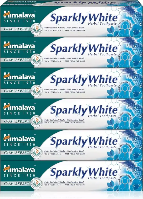 Pack 6 dentífricos Himalaya Herbals White 75ml Pack 6 dentífricos Himalaya Herbals White 75ml