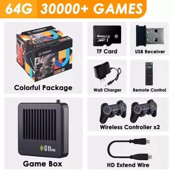 Consola de videojuegos G11 Pro Retro 64GB +30K juegos Consola de videojuegos G11 Pro Retro 64GB +30K juegos