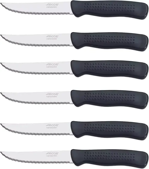 6x Cuchillo mesa chuletero Arcos 110 mm 6x Cuchillo mesa chuletero Arcos 110 mm