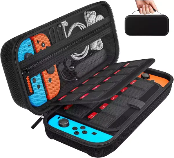Estuche protector con compartimentos para Nintendo Switch Estuche protector con compartimentos para Nintendo Switch