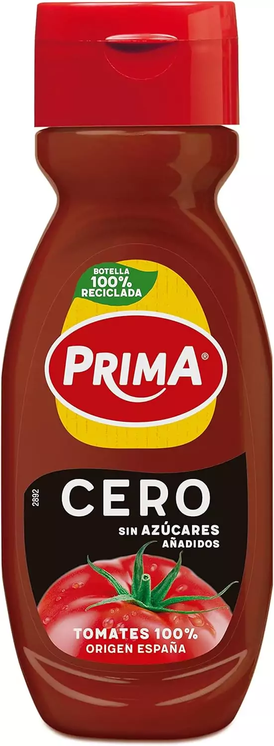 Ketchup Prima Cero sin azúcares añadidos. 265 g Ketchup Prima Cero sin azúcares añadidos. 265 g