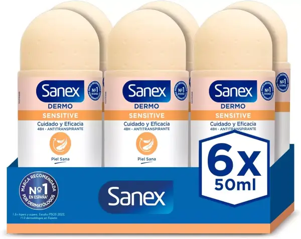 6x desodorante Roll-On Sanex 6x desodorante Roll-On Sanex