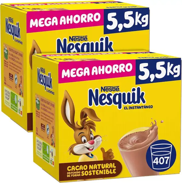 2x 5.5Kg Cacao soluble Nestlé Nesquik 2x 5.5Kg Cacao soluble Nestlé Nesquik