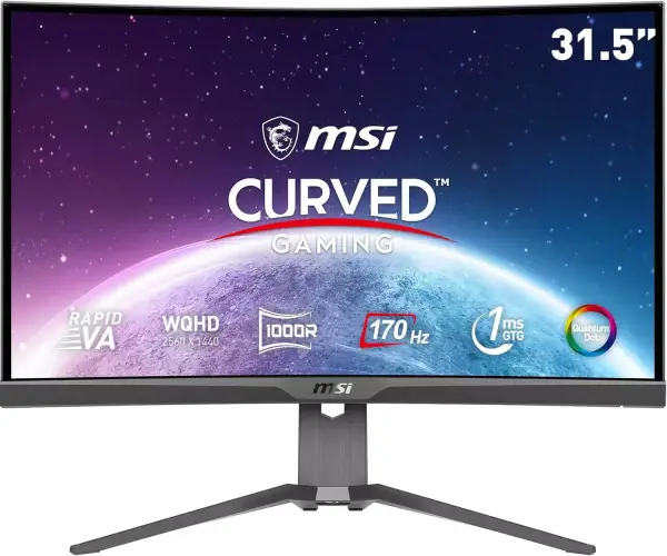 Monitor Gaming Curvo 31.5" MSI WQHD 170Hz Monitor Gaming Curvo 31.5" MSI WQHD 170Hz