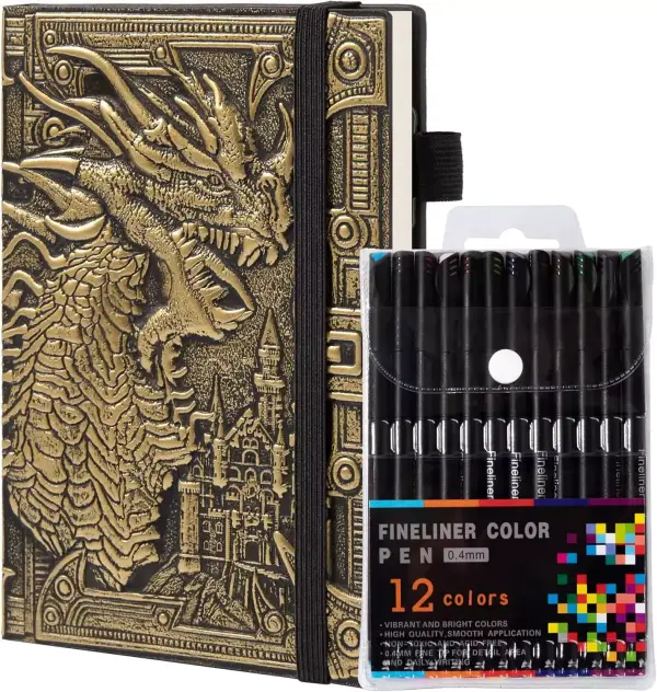 Cuaderno de diseño + 12 rotuladores de colores Cuaderno de diseño + 12 rotuladores de colores