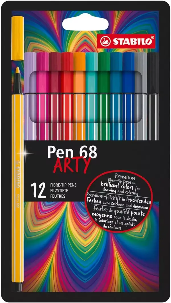 Estuche 12 rotuladores STABILO Pen 68 Estuche 12 rotuladores STABILO Pen 68
