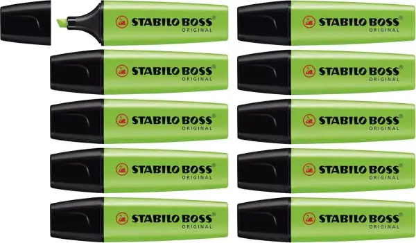 10x rotuladores Stabilo boss fluorescente 10x rotuladores Stabilo boss fluorescente