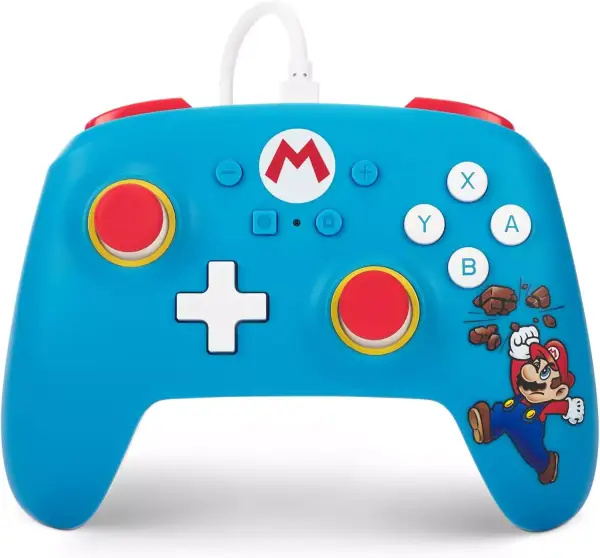Mando PowerA con cable para Nintendo Switch Mario Rompeladrillos Mando PowerA con cable para Nintendo Switch Mario Rompeladrillos