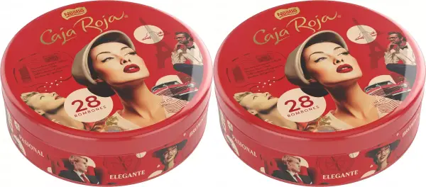 2x250g NESTLÉ CAJA ROJA Lata de bombones 2x250g NESTLÉ CAJA ROJA Lata de bombones