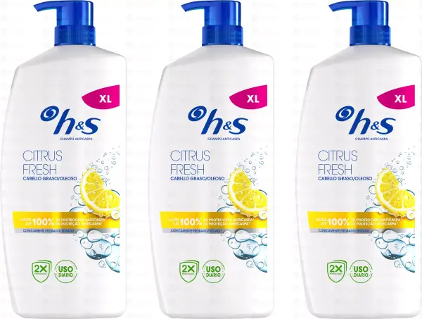 3x800ml H&S Citrus Fresh anticaspa 3x800ml H&S Citrus Fresh anticaspa