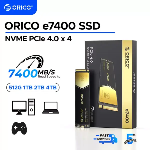 SSD NVMe Orico 512GB 7400 MB/S SSD NVMe Orico 512GB 7400 MB/S