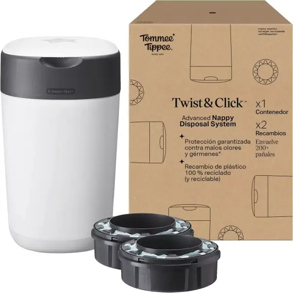 Tommee Tippee Contenedor para pañales Twist & Click Tommee Tippee Contenedor para pañales Twist & Click