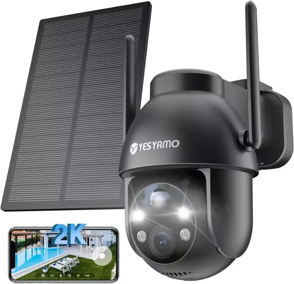 Cámara de Vigilancia WiFi Exterior 2K Yeskamo 360º Cámara de Vigilancia WiFi Exterior 2K Yeskamo 360º