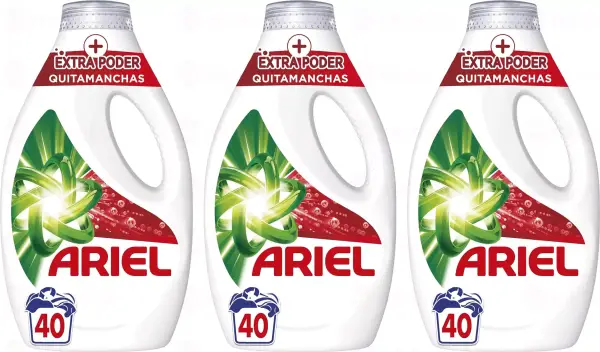 3x40 lavados Ariel detergente líquido 3x40 lavados Ariel detergente líquido