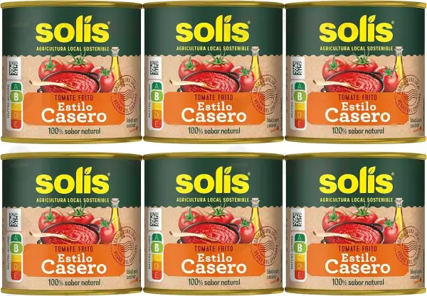 6x100gr SOLÍS Tomate Frito Estilo Casero 6x100gr SOLÍS Tomate Frito Estilo Casero