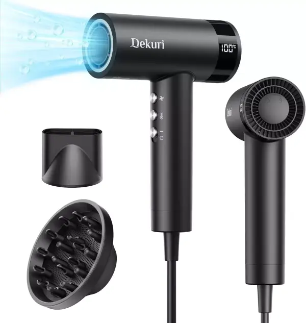 Secador de pelo ligero 110.000 RPM iónico + difusor Secador de pelo ligero 110.000 RPM iónico + difusor