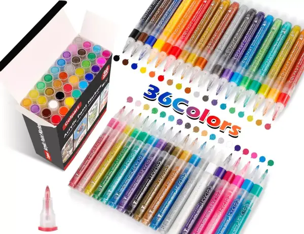 Set 36x marcadores de pintura metálica punta extrafina Set 36x marcadores de pintura metálica punta extrafina