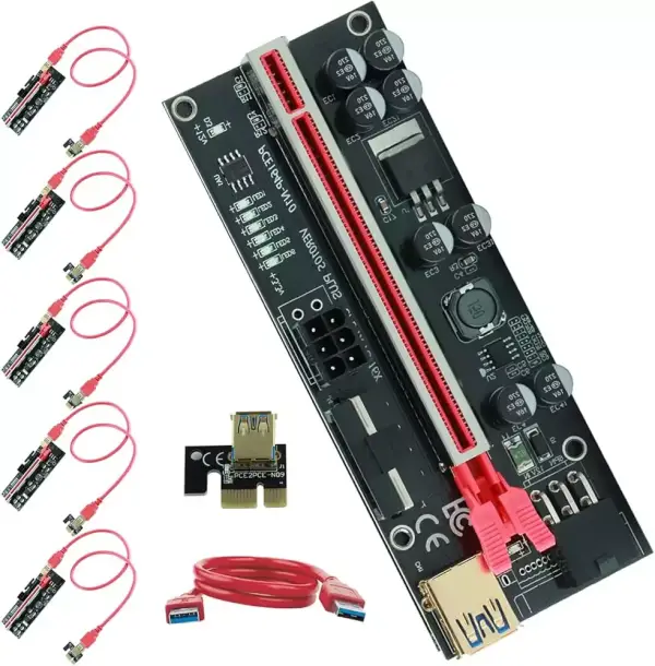 Riser PCIe con Cable USB 3.0 y Alimentación SATA Riser PCIe con Cable USB 3.0 y Alimentación SATA