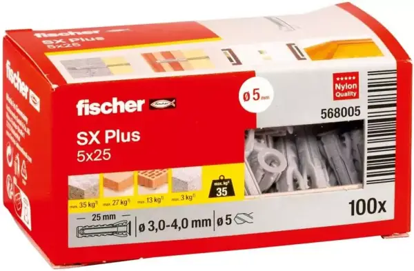 100x Tacos de expansión SX Plus Fischer 100x Tacos de expansión SX Plus Fischer