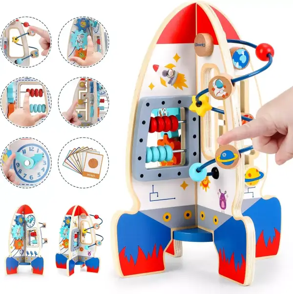 Juguete educativo de madera Gleamkid 6 en 1 Juguete educativo de madera Gleamkid 6 en 1