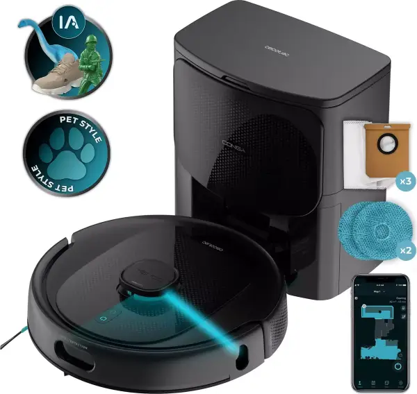 Robot aspirador Cecotec Conga 9990 AI Spin + base autovaciado Robot aspirador Cecotec Conga 9990 AI Spin + base autovaciado