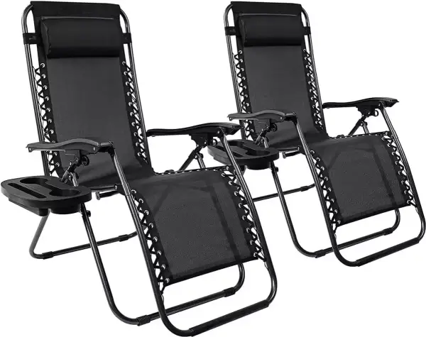 Pack 2 tumbonas reclinables 112×65×84cm Pack 2 tumbonas reclinables 112×65×84cm