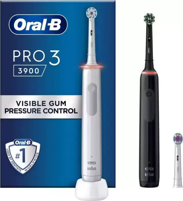 2x Cepillos Oral-B PRO 3 3900 + cabezal de recambio 2x Cepillos Oral-B PRO 3 3900 + cabezal de recambio