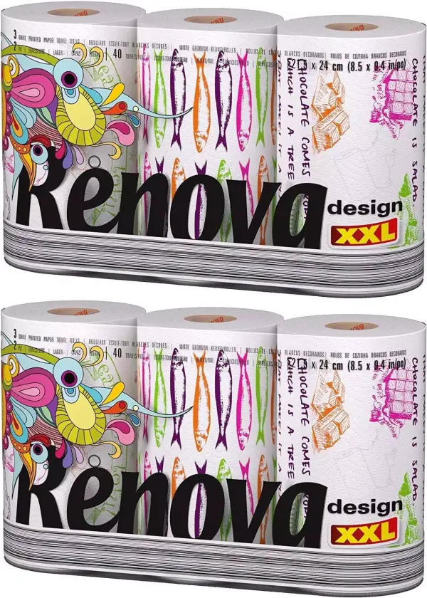Pack 6 Rollos Renova Design XXL Pack 6 Rollos Renova Design XXL