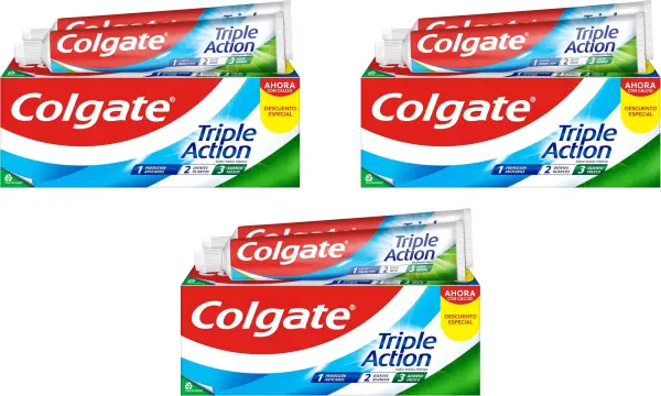 6 Tubos 75 ml Pasta de Dientes Colgate Triple Acción 6 Tubos 75 ml Pasta de Dientes Colgate Triple Acción