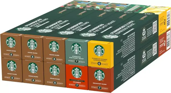 Starbucks Cápsulas Nespresso Pack Variado House Blend 100uds Starbucks Cápsulas Nespresso Pack Variado House Blend 100uds