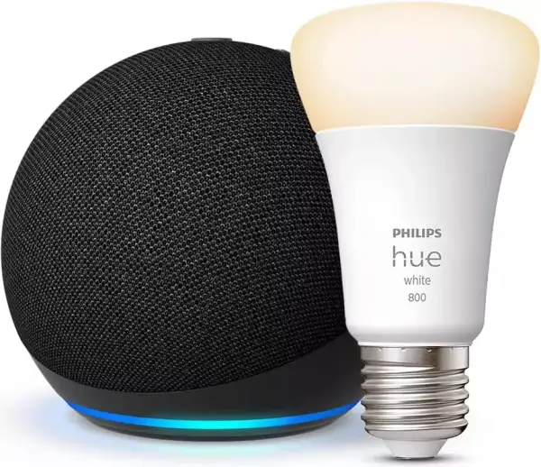Echo Dot (5.ªGen) + Bombilla Inteligente Philips Hue Echo Dot (5.ªGen) + Bombilla Inteligente Philips Hue