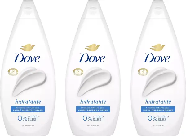 3x720ml Gel de ducha hidratante limpieza delicada Dove 3x720ml Gel de ducha hidratante limpieza delicada Dove
